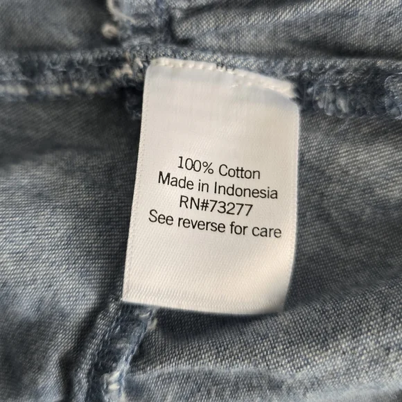 Lauren Conrad Blue Chambray Ruffled Long Sleeve Dress Size L - Picture 12 of 12